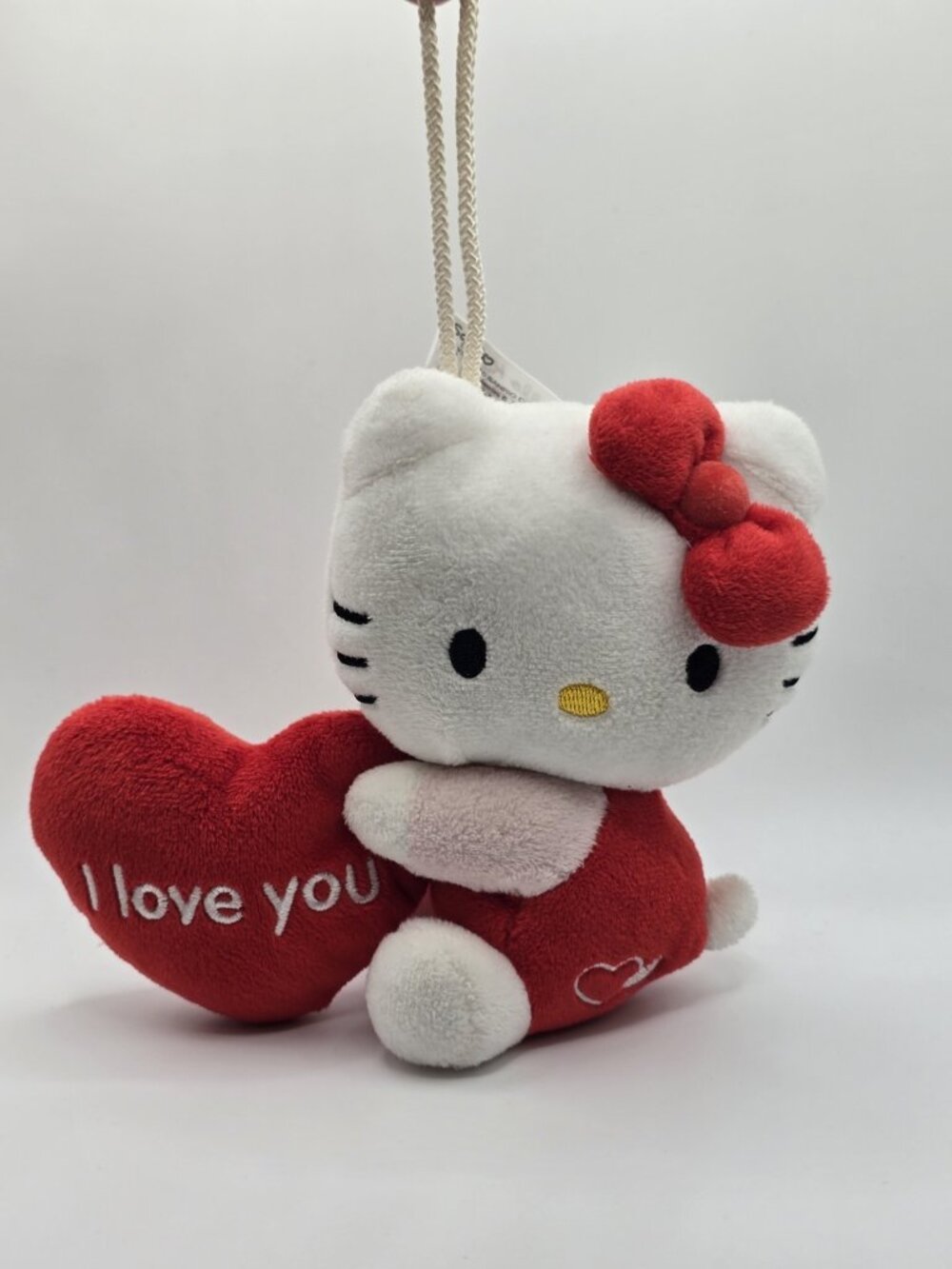 Hello Kitty Sanrio I Love You Plush Soft Hanging Toy 5"